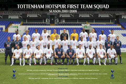 Tottenham Hotspur Official Team Portrait 2007/08 - GB Poster