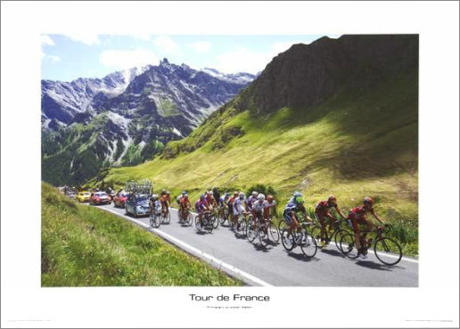 Tour de France "Colle dell Agnello" Cycling Print - Graham Watson 2011