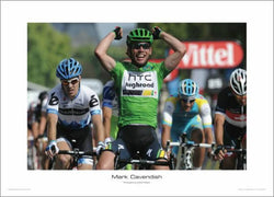Mark Cavendish "Green Jersey 2011" Tour de France Cycling Poster - Graham Watson
