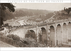 Vintage Classics of the Tour de France "Bridge at Dinan" 1920s Cycling Poster Print - Presse 'e Sport