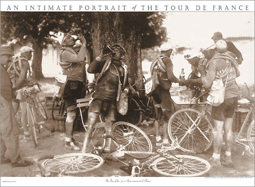 Vintage Tour de France "Scenes Reminiscent of Renoir" (1920s Drinkers) Classic Cycling Poster Print - Press'e Sports