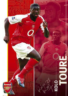 Kolo Toure "Signature" Arsenal FC Poster - GB 2004