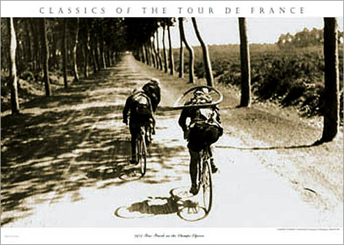Vintage Tour de France "The Long Road Ahead" Classic Cycling Poster Print - Presse 'e Sports