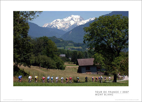 Tour de France "Mont Blanc" Cycling Poster Print (2007) - Graham Watson