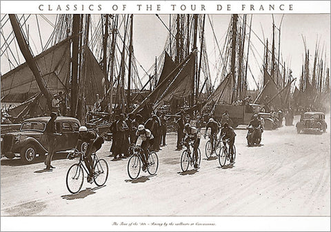 Vintage Classics of the Tour de France "Sailboats at Concarneau" 1930s Cycling Poster - Press'e Sports