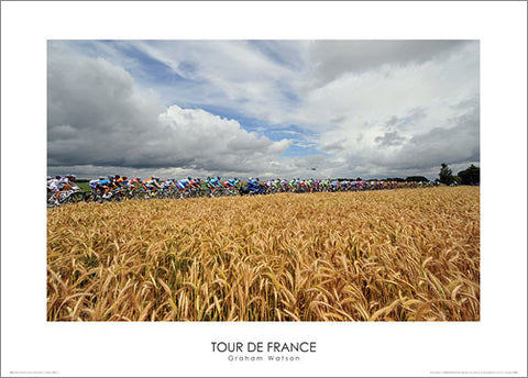 Tour de France "Wheat Fields" (2008) Cycling Premium Poster Print - Graham Watson