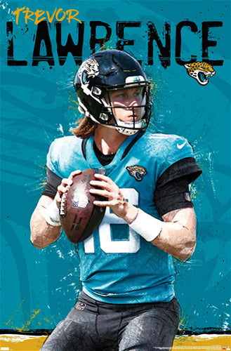 Trevor Lawrence "Gunslinger" Jacksonville Jaguars QB Official NFL Football Wall Poster - Costacos Sports