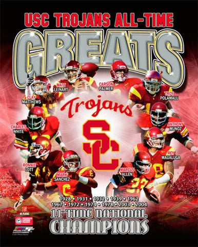USC Trojans "All-Time Greats" Commemorative Print - Photofile Inc.