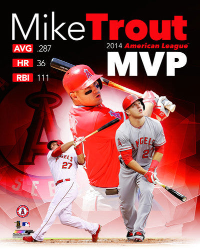 Mike Trout Retro SuperCard L.A. Angels Premium Poster Print - Photofile  16x20 – Sports Poster Warehouse