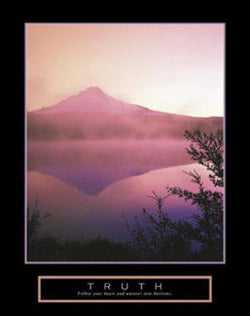 Mountain Scene "Truth" (Follow Your Heart) Motivational Poster - Front Line