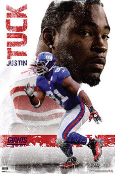 Justin Tuck "Superstar" New York Giants NFL Action Poster - Costacos Sports