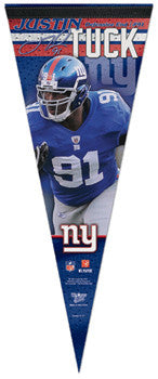 Justin Tuck "Signature" New York Giants NFL Premium Felt Pennant (LE /1,000) - Wincraft Inc.