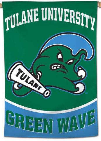 Tulane University Green Wave "Angry-Wave" Official NCAA Team Logo NCAA Premium 28x40 Wall Banner - Wincraft Inc.