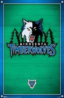 Minnesota Timberwolves NBA Basketball Official Team Logo Poster (2008) - Costacos Sports