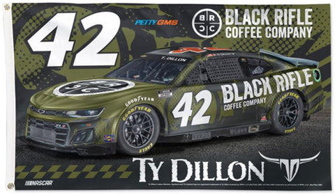 Ty Dillon NASCAR #42 Black Rifle Coffee ZL1 Camaro Official HUGE 3'x5' Deluxe FLAG - Wincraft