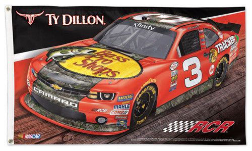 Ty Dillon NASCAR Bass Pro Shops #3 Official HUGE 3'x5' Deluxe-Edition FLAG - Wincraft
