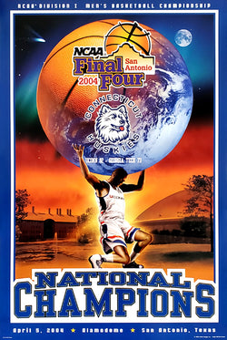 UConn Huskies Basketball 2004 NCAA National Champions Poster - Action Images Inc.