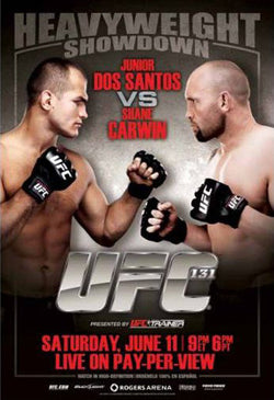 UFC 131 Official Fight Bill Poster (Vancouver 6/11/2011)