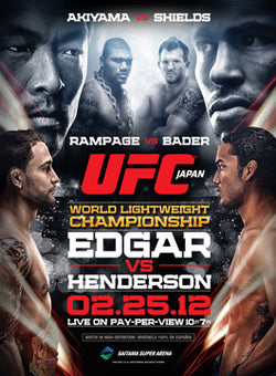UFC 144 (Edgar vs Henderson) Official Fight Bill Poster (Japan 2/26/2012)