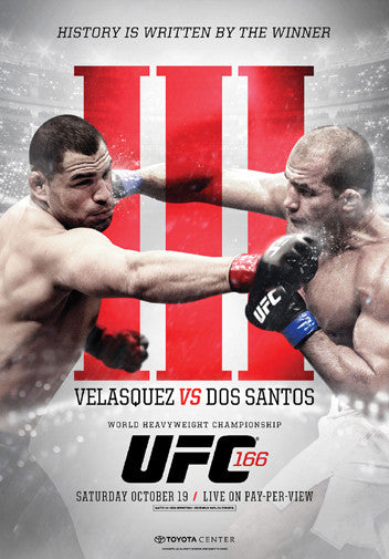 UFC 166 Official Event Poster (Velasquez vs. Dos Santos III) - Houston 10/19/2013