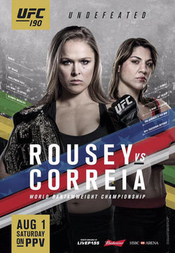 UFC 190 Official Event Poster (Ronda Rousey vs Bethe Correia) - Rio de Janeiro 8/1/2015
