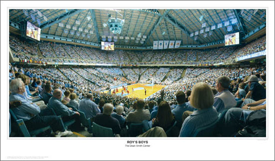 North Carolina Basketball "Roy's Boys" Dean Smith Center Panorama - Sport Photos Inc.