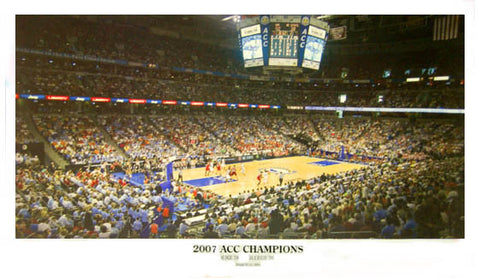 North Carolina Tar Heels Basketball 2007 ACC Championship Game Poster Print- Sofa Galleria