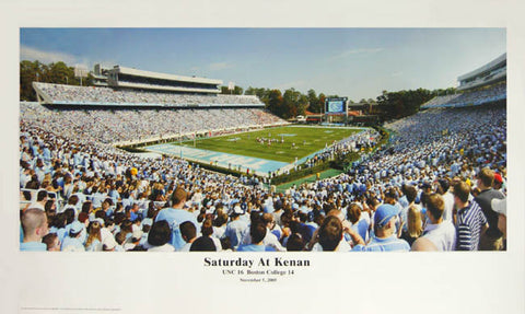 North Carolina Tar Heels Football "Saturday at Kenan" Panoramic Poster Print - Sofa 2006