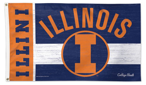 University of Illinois Fighting Illini Retro College Vault Collection NCAA Deluxe-Edition 3'x5' Flag