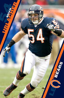 Brian Urlacher "Stalker" Chicago Bears Original NFL Action Poster - Costacos 2006
