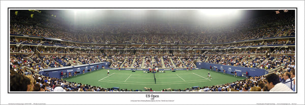U.S. Open Tennis 1999 Panorama (Andre Agassi) Panoramic Poster Print - Everlasting Images