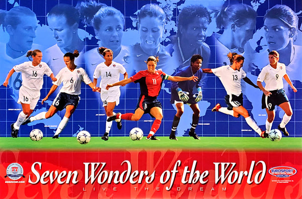 U.S. Women's Soccer "Seven Wonders" Poster - Sports Endeavors 2003