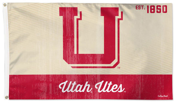 Utah Utes Retro-1950s-Style NCAA College Vault Deluxe-Edition 3'x5' Flag - Wincraft Inc.
