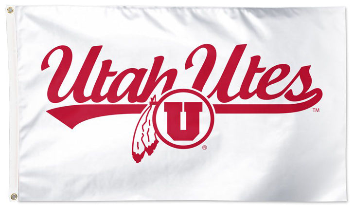 Utah Utes Script-Logo-Style NCAA Official Deluxe-Edition 3'x5' Flag ...