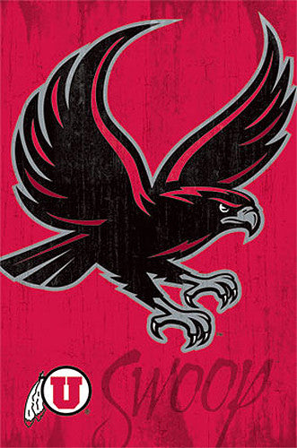 Utah Utes "Swoop" Official NCAA Team Logo Poster - Costacos Sports