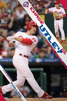 Chase Utley "Superstar" Philadelphia Phillies MLB Baseball Action Poster - Costacos 2009
