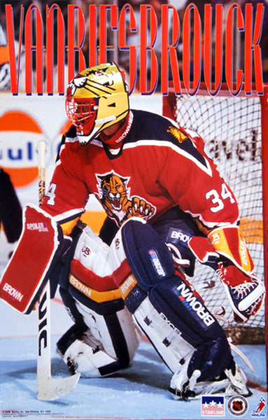 JOHN VANBIESBROUCK  Florida Panthers 1996 Away CCM Vintage NHL Hockey  Jersey