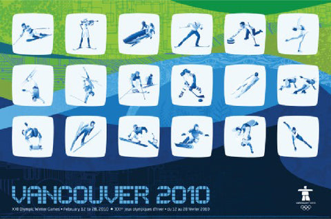 Vancouver 2010 Winter Olympic Games Sporting Event Icons Official Poster - Trends 2010