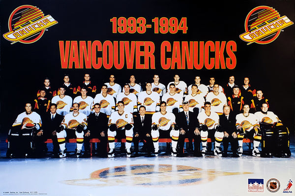 Vancouver Canucks 1993-94 Official NHL Hockey Team Poster - Starline Inc.