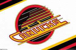 Vancouver Canucks "Flying-Skate" Retro-1985-97-Style Official NHL Hockey Team Logo Poster - Trends
