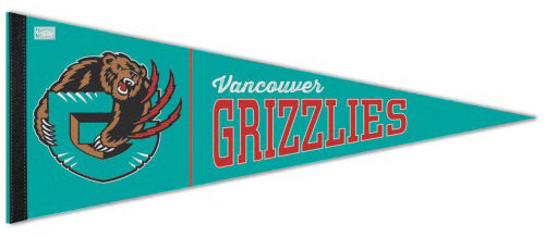 Vancouver Grizzlies Retro-1990s-Style NBA Basketball Premium Felt Pennant - Wincraft Inc.