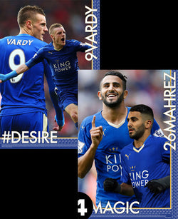 Jamie Vardy and Riyad Mahrez #DESIRE and #MAGIC Leicester City 2-Poster Combo Set - Starz