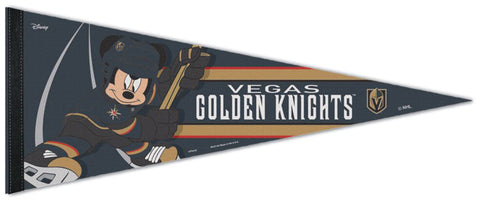 Vegas Golden Knights "Mickey Slapshot" Official NHL/Disney Premium Felt Pennant - Wincraft Inc.