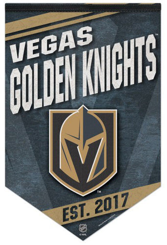 Vegas Golden Knights "Est. 2017" Official NHL Hockey Team Premium Felt Wall Banner - Wincraft