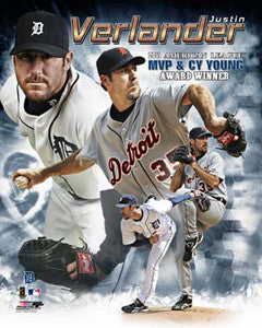 Justin Verlander "Cy-MVP" (2011) Detroit Tigers Premium Poster Print - Photofile 16x20