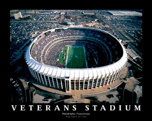 Philadelphia Eagles Veterans Stadium Gameday Classic Poster Print - Aerial Views