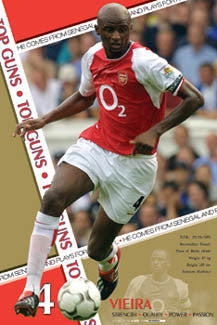 Patrick Vieira "Top Gun" Arsenal FC Poster - U.K. 2003