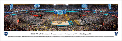 Villanova Wildcats 2018 NCAA Basketball Champions Panoramic Poster Print - Blakeway