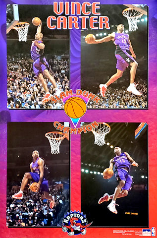 Vince Carter 2000 NBA All-Star Slam Dunk Champion Toronto Raptors Poster - Starline Inc.