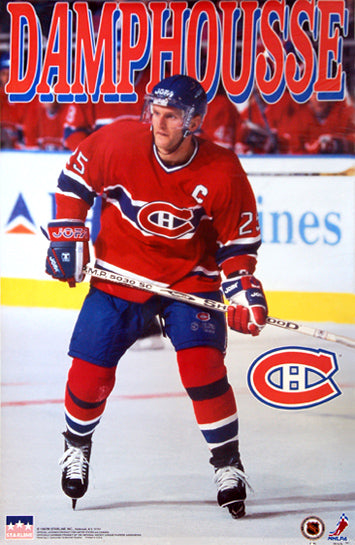 Vincent Damphousse "Captain Canadien" Montreal Canadiens NHL Action Poster - Starline 1997